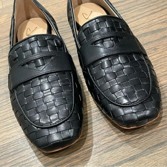 NWOT JOAN OLOFF Lala Woven Leather Huarache Loafers size 7M - Picture 8 of 12